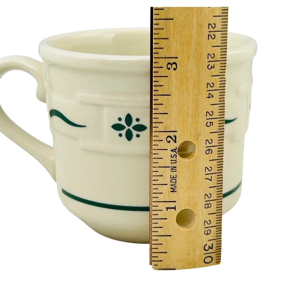 Longaberger‎ Pottery Woven Traditions Cup 8 oz Heritage Green